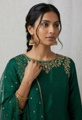 Ziarens Antique Gold Jhumka Earrings with White Pearls and Crystals